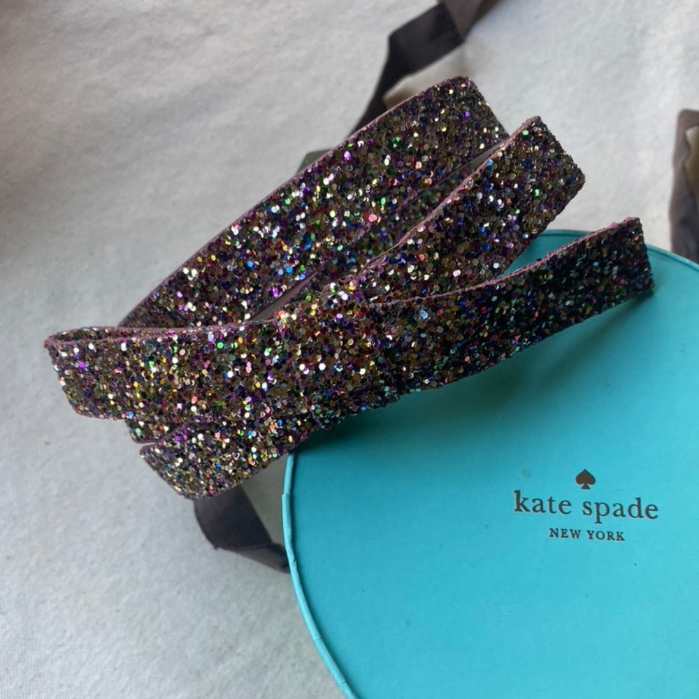 Kate Spade Glitter Bow Belt NWT